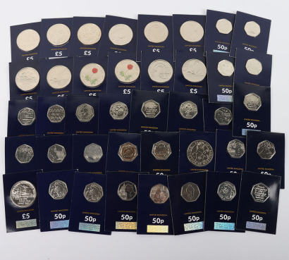 Selection of Change Checker coinage, mostly 50pÕs including 3x 2009 Kew Gardens re-issue 50pÕs