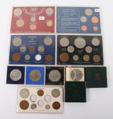 Mixed lot of modern coinage including various sets of Coinage of Great Britain including 1945 - 2