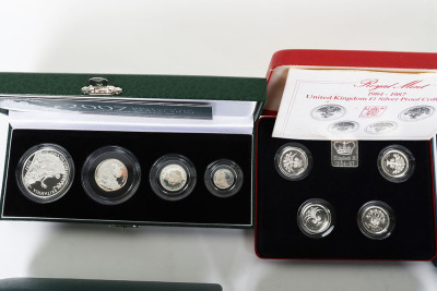 A selection of Royal Mint silver proof cased coins - 3