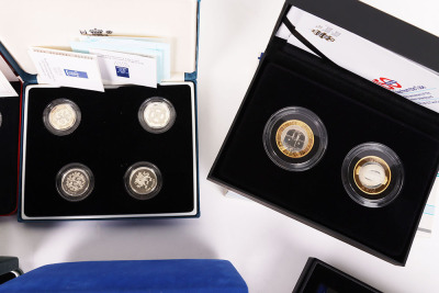 A selection of Royal Mint silver proof cased coins - 4