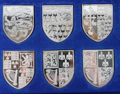 A set of silver Royal Coat of Arms - 2