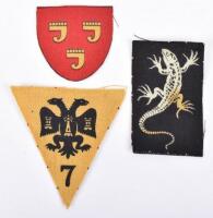 3x WW2 Cornwall Home Guard Cloth Formation Signs