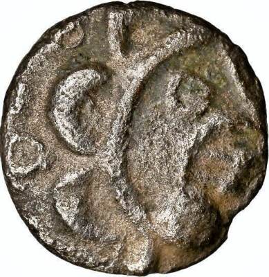 NGC XF Ð British Iron Age, East Wiltshire, (c.50-20 BC), silver unit, Potterne Moon Head - 2