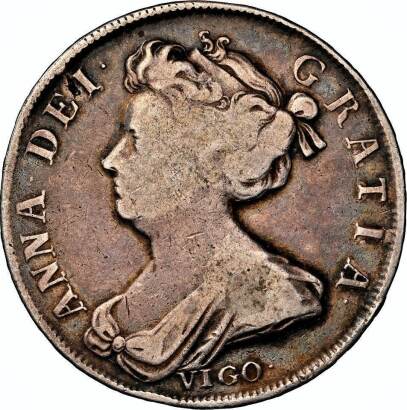 NGC VG 10 Ð Anne (1702-1714) Halfcrown, 1703, VIGO