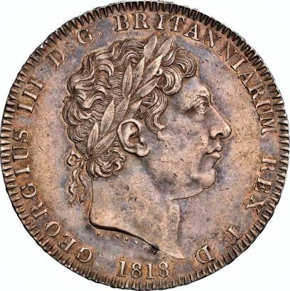 NGC AU 53 Ð George III (1760-1820), Crown, 1818, LVIII