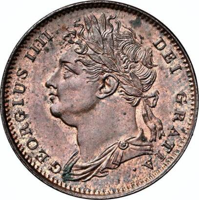 NGC MS 63 BN - George IV (1820-1830), Farthing 1822