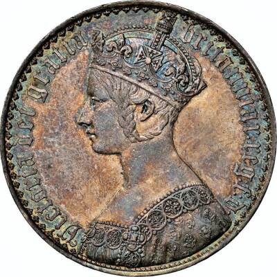 NGC PF 58 - Victoria (1837-1901), Crown ÔGothicÕ, 1847, Edge Undecimo