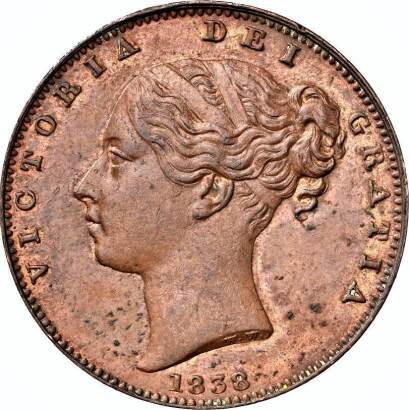 NGC MS 62 BN Ð Victoria (1837-1901), Farthing 1838