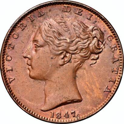 NGC MS 63 BN Ð Victoria (1837-1901), Farthing 1847