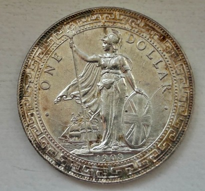 Edward VII, British Empire, Trade Dollar, 1908