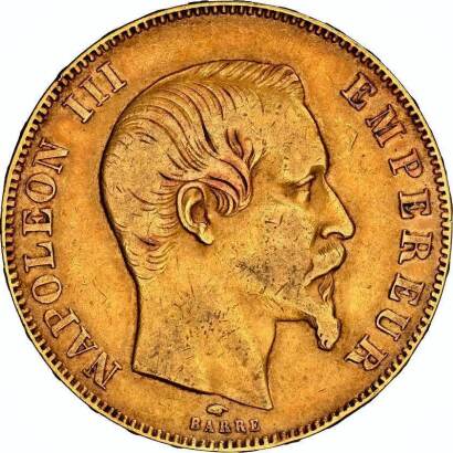 NGC VF 30 Ð France Ð Napoleon III, 50 Franc, 1857 A