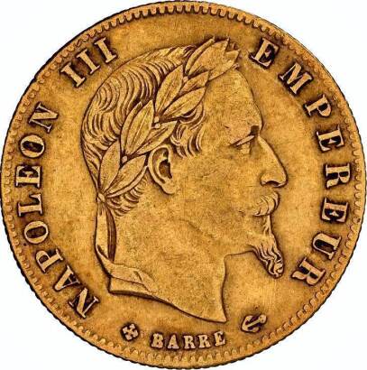 NGC XF 45 Ð France Ð Napoleon III, 5 Francs, 1868 BB