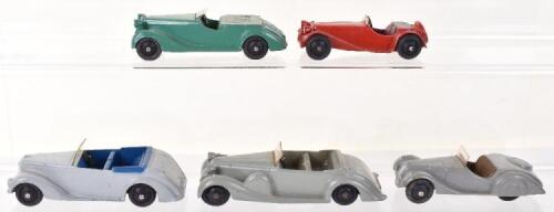 Five Dinky Toys 38 series Coupes