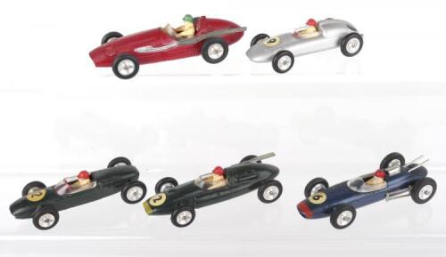 Five unboxed Solido Diecast Racing cars 1/43 scale, circa 1960’s