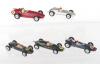 Five unboxed Solido Diecast Racing cars 1/43 scale, circa 1960’s - 2