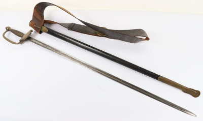 U.S. MODEL 1840 NCO SWORD & CROSS STRAP, ALSO USED BY MARINES