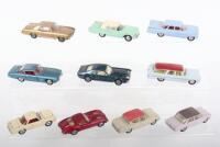 Ten Original Vintage Unboxed Corgi Toys Cars