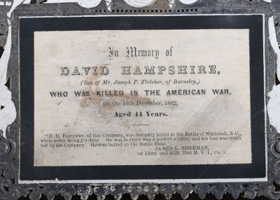 US CIVIL WAR MEMPRIOM FOR A UNION SOLDIER - 2