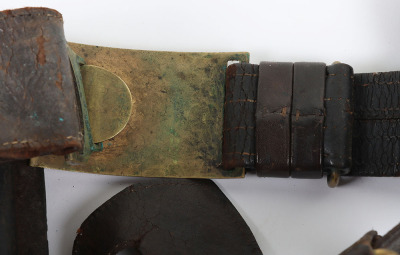 US CIVIL WAR UNION 1851 OFFICERS BUCKLE, BELT, SWORD HANGER & CARTRIDGE BOX RIG - 9