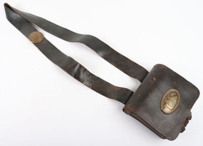 US CIVIL WAR UNION CARTRIDGE BOX W/ SHOULDER STRAP