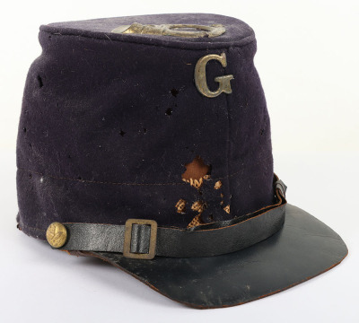 US CIVIL WAR PERIOD UNION BUMMERS CAP W/ A VERBAL ID TO A GETTYSBURG VETERAN, - 3