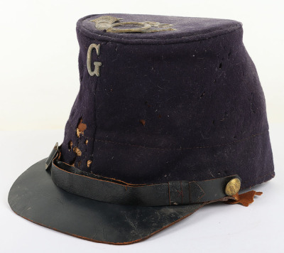 US CIVIL WAR PERIOD UNION BUMMERS CAP W/ A VERBAL ID TO A GETTYSBURG VETERAN, - 4