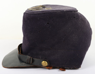 US CIVIL WAR PERIOD UNION BUMMERS CAP W/ A VERBAL ID TO A GETTYSBURG VETERAN, - 5