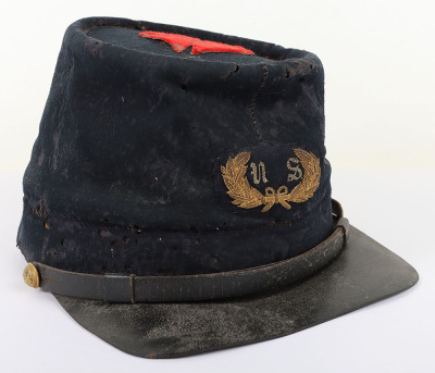 US CIVIL WAR PEREIOD UNION OFFICER FORAGE CAP W/ CORPS BADE - 3