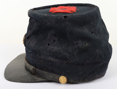US CIVIL WAR PEREIOD UNION OFFICER FORAGE CAP W/ CORPS BADE - 5