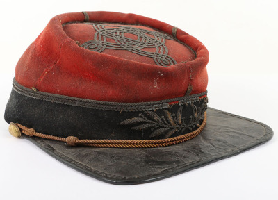 US CIVIL WAR PERIOD UNION CHAUSSER CAP USED BY A NEW YORK STATE OFFICER - 3