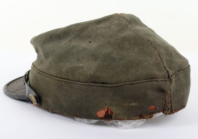 US CIVIL WAR PERIOD KEPI, WITH CONFEDERATE ID TO A “L. D. HUGES” OF THE 19TH VA - 7