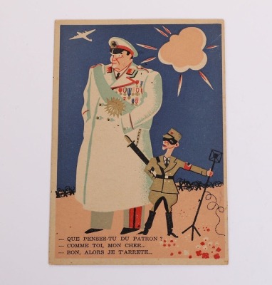 8 ANTI-3RD REICH & ANTI FASCIST & PRO FRANCE POSTCARDS - 2