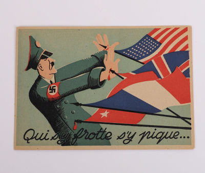 8 ANTI-3RD REICH & ANTI FASCIST & PRO FRANCE POSTCARDS - 3