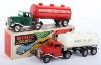 Two Unboxed Triang Minic Post War Mechanical Horse Tankers