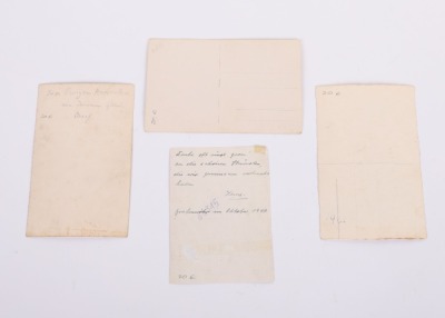 4 HEER PHOTO POSTCARDS & ALL ARE WEARING A BLACK PANZER WRAPPER - 5