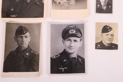 1 HEER PHOTO POSTCARD SHOWING A MAN WEARING PANZER WRAPPER & AN OFF. M-42 CAP - 3