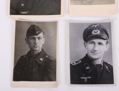 1 HEER PHOTO POSTCARD SHOWING A MAN WEARING PANZER WRAPPER & AN OFF. M-42 CAP - 4