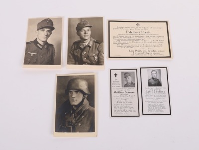 3 HEER PHOTO POSTCARDS IN UNIFORM