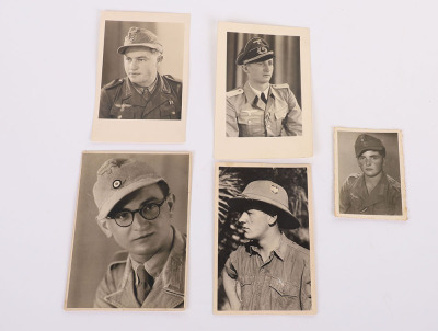 4 HEER PHOT0 POSTCARDS OF MEN IN TROPICAL UNIFORMS