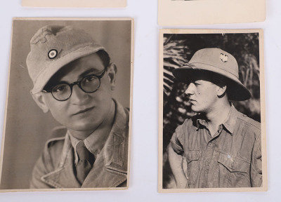 4 HEER PHOT0 POSTCARDS OF MEN IN TROPICAL UNIFORMS - 2