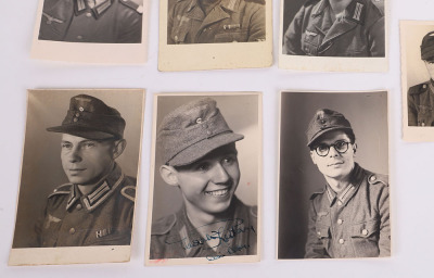 4 HEER PHOTO POSTCARDS OF MEN IN COMBAT TUNICS & M-43&rsquo;s - 3