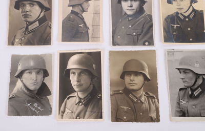 8 HEER PHOTO POSTCARDS OF MEN W/ HELMETS - 2