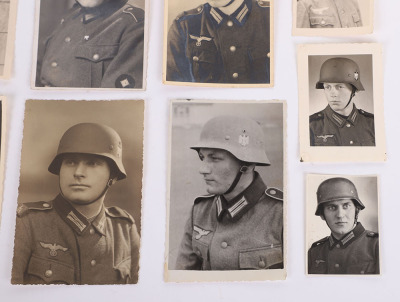 8 HEER PHOTO POSTCARDS OF MEN W/ HELMETS - 3