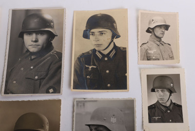 8 HEER PHOTO POSTCARDS OF MEN W/ HELMETS - 4