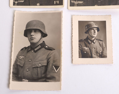3 HEER PHOTO POSTCARDS OF MEN WEARING ROUGH TEXTURE CAMMO HELMETS - 2