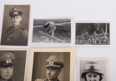 2 HEER PHOTO POSTCARDS & 6 MISC. PHOTOS MOSTLY ARMY - 2