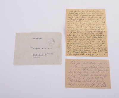LOT OF 4 WAFFEN-SS FELDPOST LETTERS W/ ENVELOPES & A SS POSTCARD - 5
