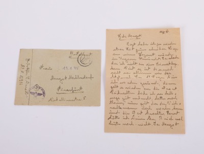 LOT OF 4 WAFFEN-SS FELDPOST LETTERS W/ ENVELOPES & A SS POSTCARD - 7