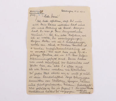 LOT OF 3 WAFFEN-SS FELDPOST LETTERS W/ ENVELOPES & 2 WAFFEN-SS FIELD POST CARDS - 5