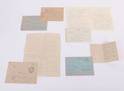 LOT OF 4 WAFFEN-SS FELDPOST LETTER W/ ENVELOPES